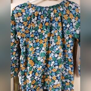 Old Navu Girl's Floral 3/4 Sleeve Shirt